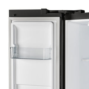 FORNO Salerno Espresso 15.62-cu ft Counter-Depth Side-by-Side Refrigerator ( Black )