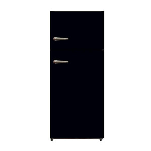 ConServ 18-cu ft Counter-Depth Top-Freezer Refrigerator with Ice Maker ( Black )
