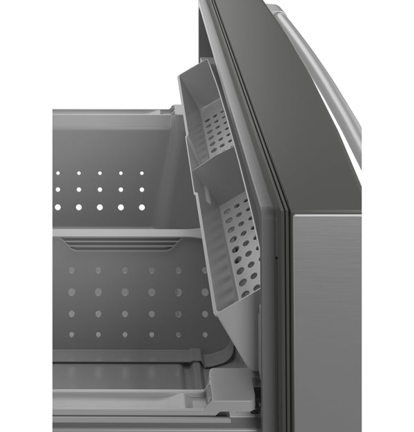 Cafe Standard-Depth 27.8-cu ft 4 -Door Smart Compatible French Door Refrigerator with Ice Maker with Water and Ice Dispenser ( Matte Black ) ENERGY STAR Certified