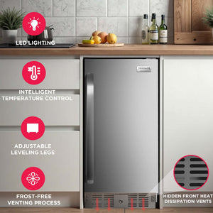 Frigidaire 2.9-cu ft Mini Fridge with Freezer ( Stainless steel )