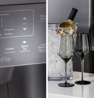 GE Profile 25.3-cu ft Side-by-Side Refrigerator with Ice Maker ,Water and Ice Dispenser ( Stainless Steel ) ENERGY STAR Certified