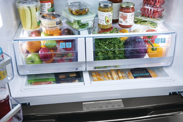 Frigidaire Counter-Depth 21.5-cu ft 4 -Door French Door Refrigerator with Ice Maker with Water and Ice Dispenser ( Smudge-Proof Stainless Steel ) ENERGY STAR Certified
