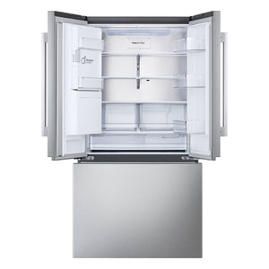 LG Counter-Depth Zero Clearance 23.7-cu ft 3 -Door Smart Compatible French Door Refrigerator with Dual Ice Maker with Water and Ice Dispenser ( PrintProof Stainless Steel ) ENERGY STAR Certified
