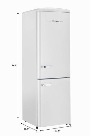 UNIQUE Classic Retro 11.7-cu ft Counter-Depth Bottom-Freezer Refrigerator Marshmallow White ) ENERGY STAR Certified