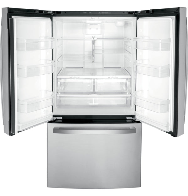GE Standard-Depth 27-cu ft 3 -Door French Door Refrigerator with Ice Maker with Water Dispenser ( Stainless Steel ) ENERGY STAR Certified