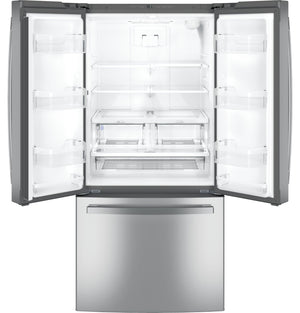 GE Standard-Depth 24.8-cu ft 3 -Door French Door Refrigerator with Ice Maker with Water Dispenser ( Stainless Steel ) ENERGY STAR Certified