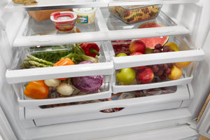 Whirlpool Standard-Depth 22.1-cu ft 3 -Door French Door Refrigerator ( Black ) ENERGY STAR Certified