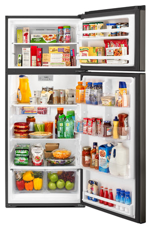 Whirlpool 17.6-cu ft Top-Freezer Refrigerator ( Black Stainless )