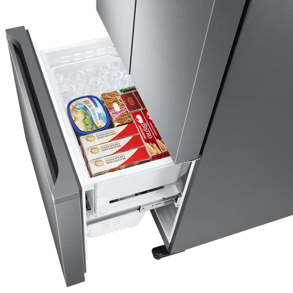 Samsung Counter-Depth 17.5-cu ft 3 -Door Smart Compatible French Door Refrigerator with Ice Maker ( Fingerprint Resistant Stainless Steel ) ENERGY STAR Certified