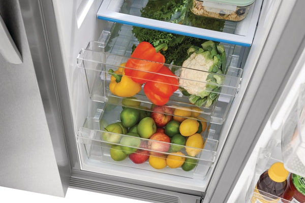Frigidaire 22.3-cu ft Side-by-Side Refrigerator with Ice Maker ,Water and Ice Dispenser ( Stainless Steel ) ENERGY STAR Certified