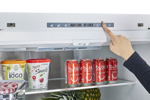 UNIQUE Classic Retro Counter-Depth 21.4-cu ft 3 -Door French Door Refrigerator with Ice Maker with Ice Dispenser ( Marshmallow White ) ENERGY STAR Certified