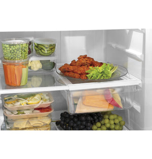 GE 16.6-cu ft Top-Freezer Refrigerator with Ice Maker ( Stainless Steel ) ENERGY STAR Certified