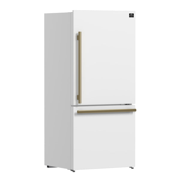 FORNO Espresso 17.2-cu ft Counter-Depth Bottom-Freezer Refrigerator White ) ENERGY STAR Certified
