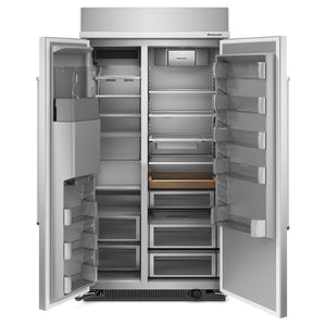 KitchenAid 29.4-cu ft Counter-Depth Side-by-Side Refrigerator Built-In with Ice Maker ,Water and Ice Dispenser ( Stainless Steel with PrintShield Finish ) ENERGY STAR Certified