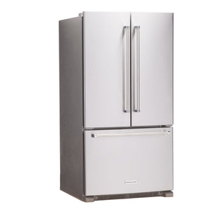 KitchenAid Standard-Depth 25.2-cu ft 3 -Door French Door Refrigerator with Ice Maker with Water Dispenser ( Stainless steel ) ENERGY STAR Certified