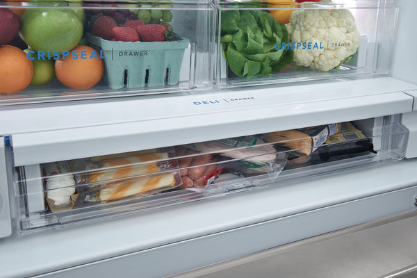 Frigidaire Standard-Depth 27.8-cu ft 3 -Door French Door Refrigerator with Ice Maker with Water and Ice Dispenser ( Fingerprint Resistant Stainless Steel ) ENERGY STAR Certified