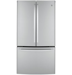 GE Counter-Depth 23.1-cu ft 3 -Door French Door Refrigerator with Ice Maker ( Stainless Steel ) ENERGY STAR Certified