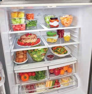 LG Standard-Depth 21.8-cu ft 3 -Door French Door Refrigerator with Ice Maker with Water and Ice Dispenser ( Stainless Steel ) ENERGY STAR Certified