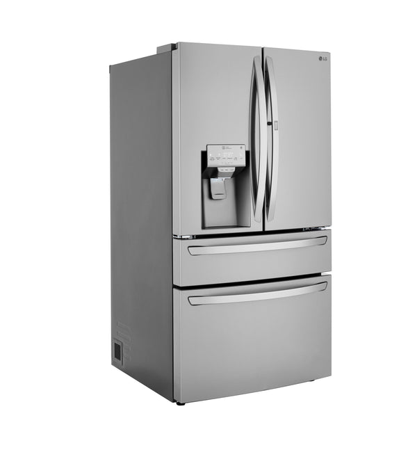 LG Counter-Depth Craft Ice 22.5-cu ft 4 -Door Smart Compatible French Door Refrigerator with Dual Ice Maker with Water and Ice Dispenser and Door within Door ( PrintProof Stainless Steel ) ENERGY STAR Certified