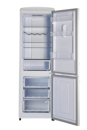 UNIQUE Classic Retro 11.7-cu ft Counter-Depth Bottom-Freezer Refrigerator Marshmallow White ) ENERGY STAR Certified
