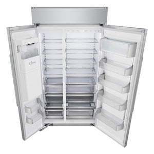LG STUDIO 25.6-cu ft Counter-Depth Side-by-Side Refrigerator Built-In Smart Compatible with Ice Maker ,Water and Ice Dispenser ( Stainless Steel )