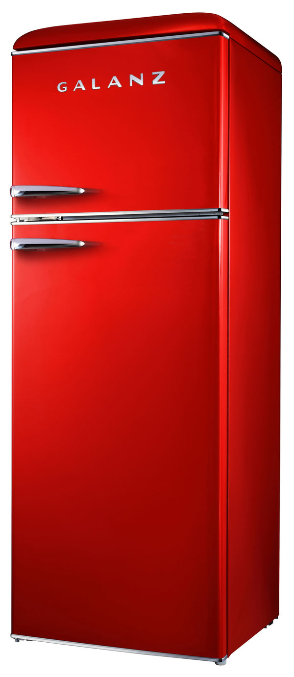 Galanz 12.0-cu ft Counter-Depth Top-Freezer Refrigerator ( Hot Rod Red ) ENERGY STAR Certified