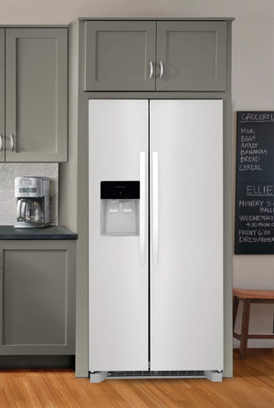Frigidaire 22.3-cu ft Side-by-Side Refrigerator with Ice Maker ,Water and Ice Dispenser ( White ) ENERGY STAR Certified