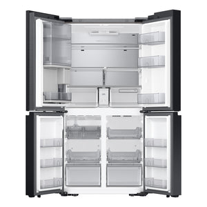 Samsung Bespoke Standard-Depth Beverage Center 28.6-cu ft 4 -Door Smart Compatible French Door Refrigerator with Dual Ice Maker with Water Dispenser and Door within Door ( Stainless steel ) ENERGY STAR Certified