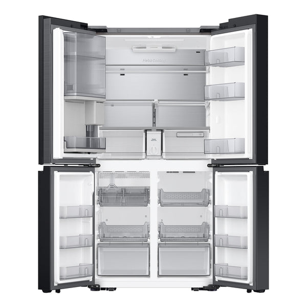 Samsung Bespoke Standard-Depth Beverage Center 28.6-cu ft 4 -Door Smart Compatible French Door Refrigerator with Dual Ice Maker with Water Dispenser and Door within Door ( Stainless steel ) ENERGY STAR Certified