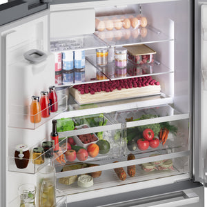 Bosch Standard-Depth 500 Series 26-cu ft 3 -Door Smart Compatible French Door Refrigerator with Ice Maker with Water and Ice Dispenser ( Stainless Steel ) ENERGY STAR Certified