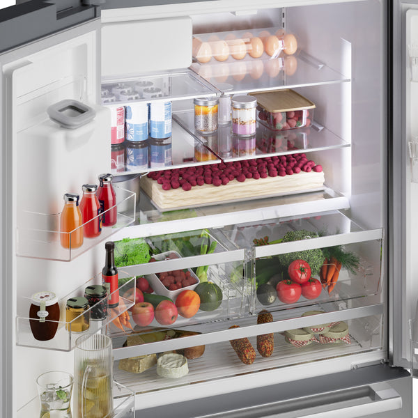 Bosch Standard-Depth 500 Series 26-cu ft 3 -Door Smart Compatible French Door Refrigerator with Ice Maker with Water and Ice Dispenser ( Stainless Steel ) ENERGY STAR Certified