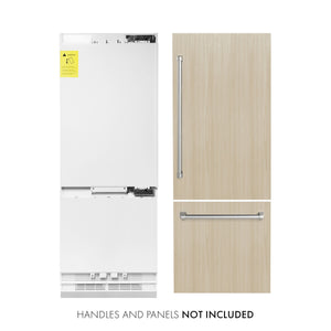 ZLINE KITCHEN & BATH Built-In 16.1-cu ft Counter-Depth Built-In Bottom-Freezer Refrigerator with Ice Maker ( Custom Panel-Ready ) ENERGY STAR Certified