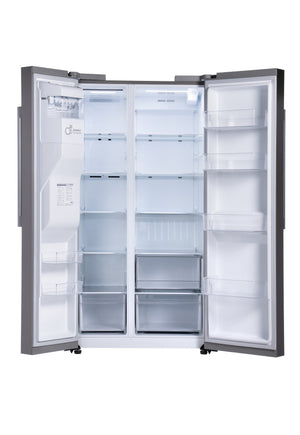 LG 26.6-cu ft Side-by-Side Refrigerator Smart Compatible with Ice Maker ,Water and Ice Dispenser ( PrintProof Stainless Steel ) ENERGY STAR Certified