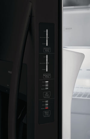 Frigidaire 22.3-cu ft Side-by-Side Refrigerator with Ice Maker ,Water and Ice Dispenser ( Black ) ENERGY STAR Certified