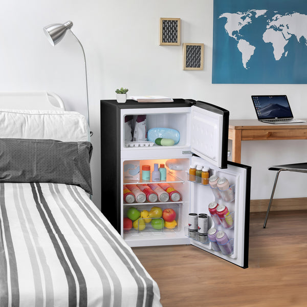 Avanti 3-cu ft Mini Fridge with Freezer ( Black )
