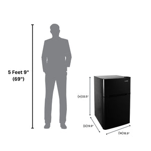 Equator Advanced Appliances 3.2-cu ft Mini Fridge with Freezer ( Black ) ENERGY STAR