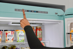UNIQUE Classic Retro 17.7-cu ft Counter-Depth Bottom-Freezer Refrigerator with Ice Maker ( Ocean Mist Turquoise ) ENERGY STAR Certified