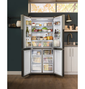 Haier 16.8-Cu. Feet Counter-Depth Bottom-Freezer Refrigerator Ice Maker Optional (sold separately) ( Stainless ) ENERGY STAR Certified