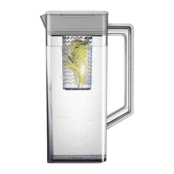 Samsung Bespoke Counter-Depth Family Hub 22.5-cu ft 4 -Door Smart Compatible French Door Refrigerator with Dual Ice Maker with Water Dispenser and Door within Door ( Stainless steel ) ENERGY STAR Certified