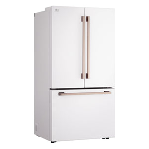 LG STUDIO Counter-Depth 26.5-cu ft 3 -Door Smart Compatible French Door Refrigerator with Ice Maker with Water Dispenser ( Essence White ) ENERGY STAR Certified
