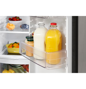 GE 23-cu ft Side-by-Side Refrigerator with Ice Maker ,Water and Ice Dispenser ( Black )