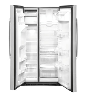 GE 25.1-cu ft Side-by-Side Refrigerator with Ice Maker ,Water and Ice Dispenser ( Stainless Steel )