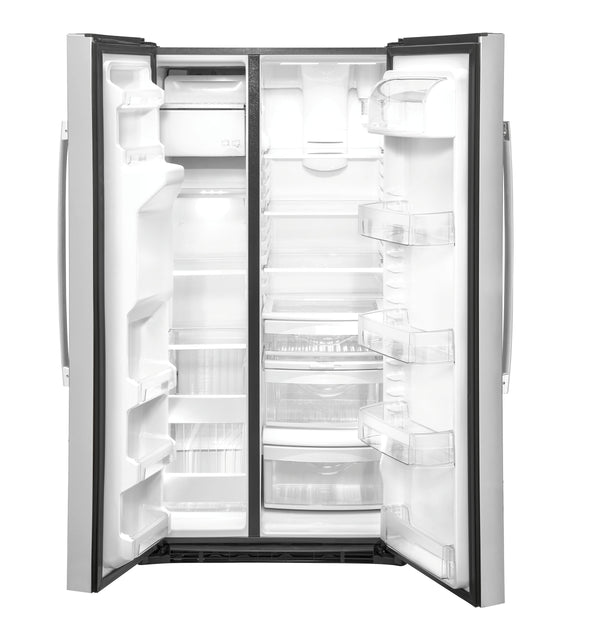 GE 25.1-cu ft Side-by-Side Refrigerator with Ice Maker ,Water and Ice Dispenser ( Stainless Steel )