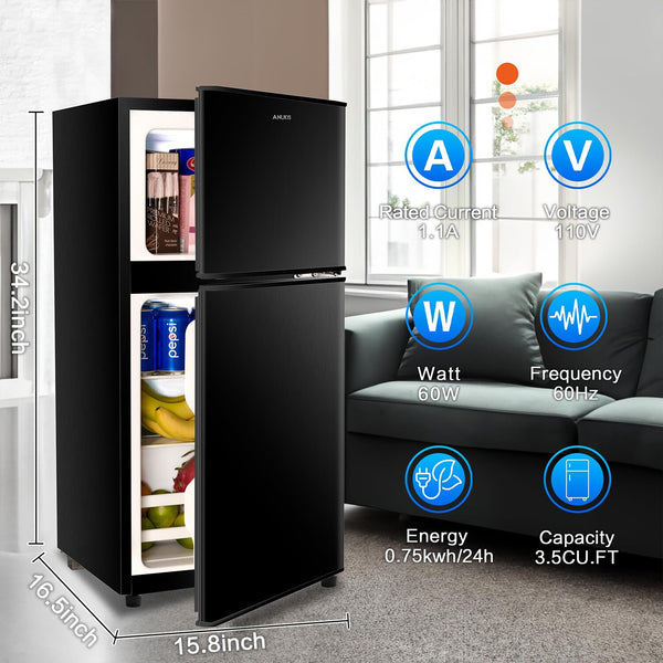 GZMR 3.5-cu ft with Freezer ( Black )