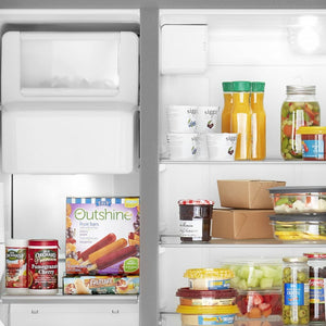 Whirlpool 24.5-cu ft Side-by-Side Refrigerator with Ice Maker ,Water and Ice Dispenser ( Fingerprint Resistant Black Stainless )