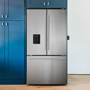 Cosmo Counter-Depth 22.4-cu ft 3 -Door French Door Refrigerator with Ice Maker with Water Dispenser ( Stainless Steel ) ENERGY STAR Certified