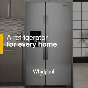 Whirlpool In-Door Can Caddy 21.4-cu ft Side-by-Side Refrigerator with Ice Maker ,Water and Ice Dispenser ( White )