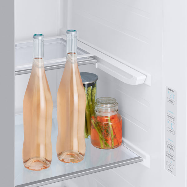 Samsung Bespoke Beverage Center 28-cu ft Side-by-Side Refrigerator Smart Compatible with Dual Ice Maker and Water Dispenser ( White Glass ) ENERGY STAR Certified