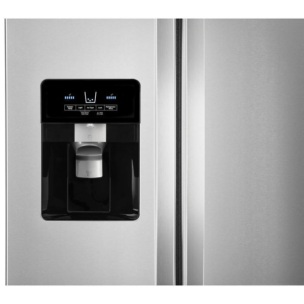 Whirlpool 24.5-cu ft Side-by-Side Refrigerator with Ice Maker ,Water and Ice Dispenser ( Fingerprint Resistant Stainless Steel )