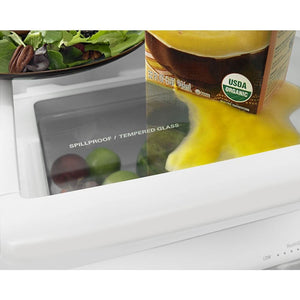 Amana 18.7-cu ft Standard-Depth Bottom-Freezer Refrigerator Ice Maker Optional (sold separately) ( Stainless Steel )